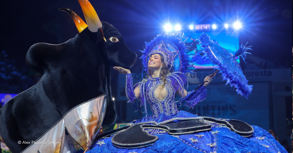 Caprichoso encerra a primeira noite do 56 Festival Folclrico de Parintins e emociona torcedores azulados